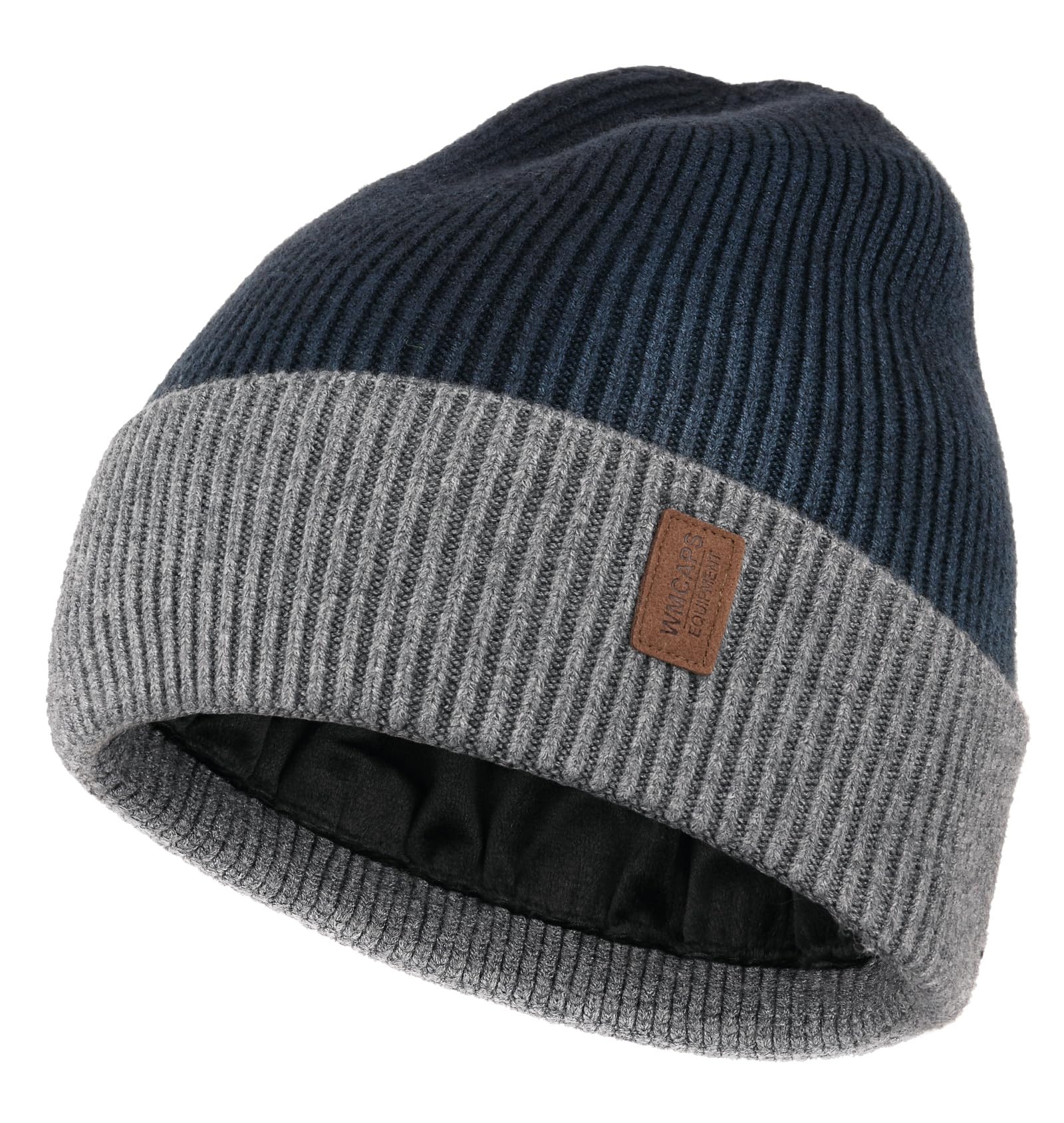 Wmcaps Winter Beanie for Men Women, Fleece Lined Beanie Soft Warm Knit Hat Ski Stocking Cuffed Cap